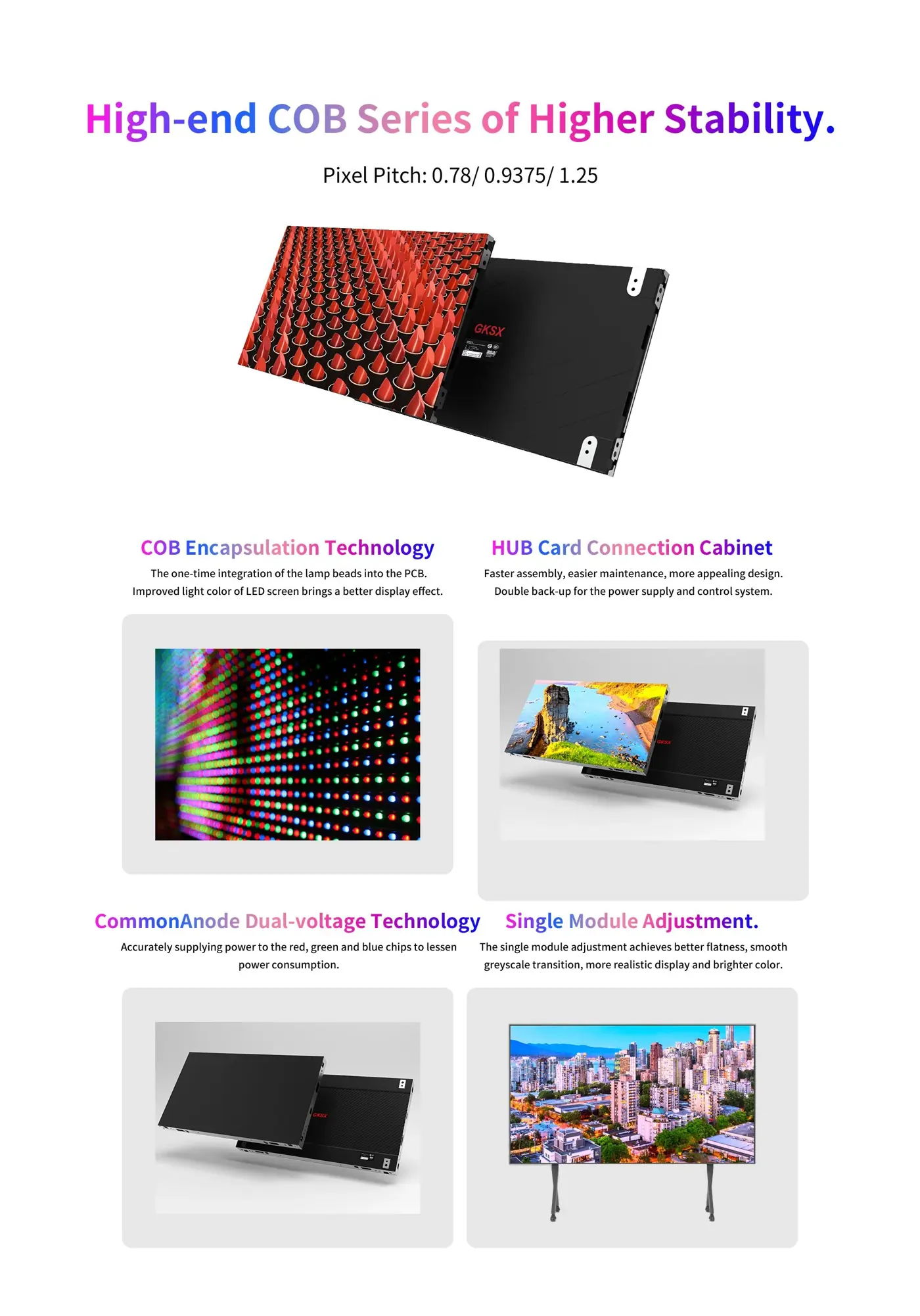 COB üretici teknik föyü ve model seçenekleri